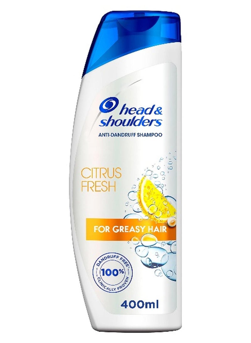 Head & Shoulders Citrus Fresh Anti Dandruff Shampoo For Greasy Hair 400ml - Image 1