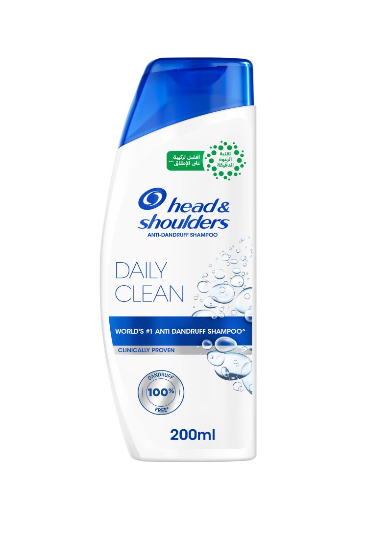 Head & Shoulders Daily Clean Anti-Dandruff Shampoo For Normal Hair Clear 200ml  - Image 1