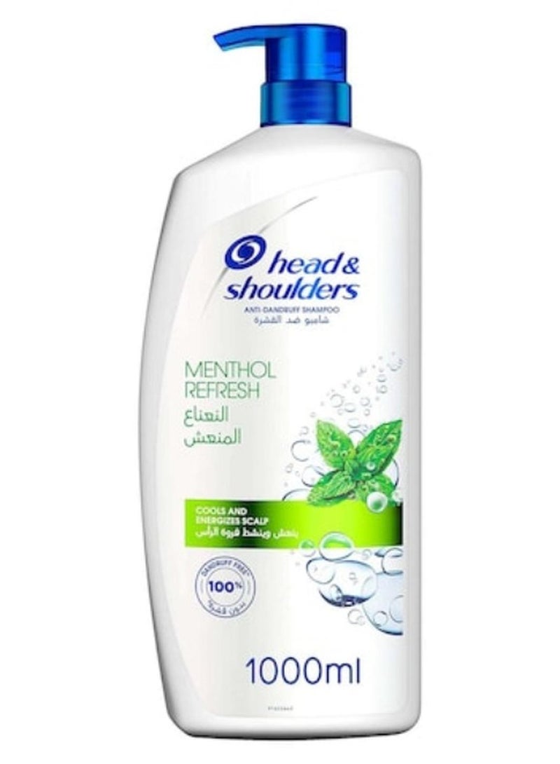 Head & Shoulders Menthol Fresh Anti Dandruff Shampoo Cools And Energizes Scalp 1Liters - Image 1