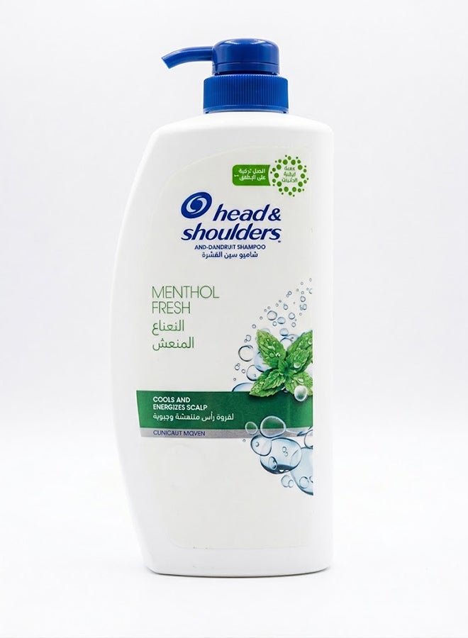 Menthol Fresh Anti Dandruff Shampoo Cools And Energizes Scalp 1Liters