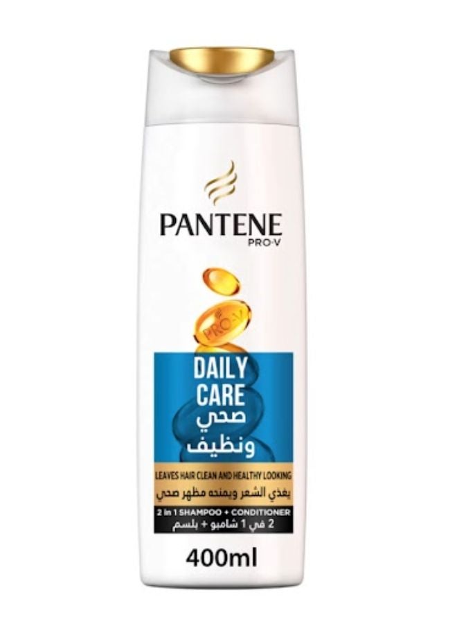 Pantene Pro-V Daily Care 2in1 Shampoo For Healthier Hair 400ml  - Image 1