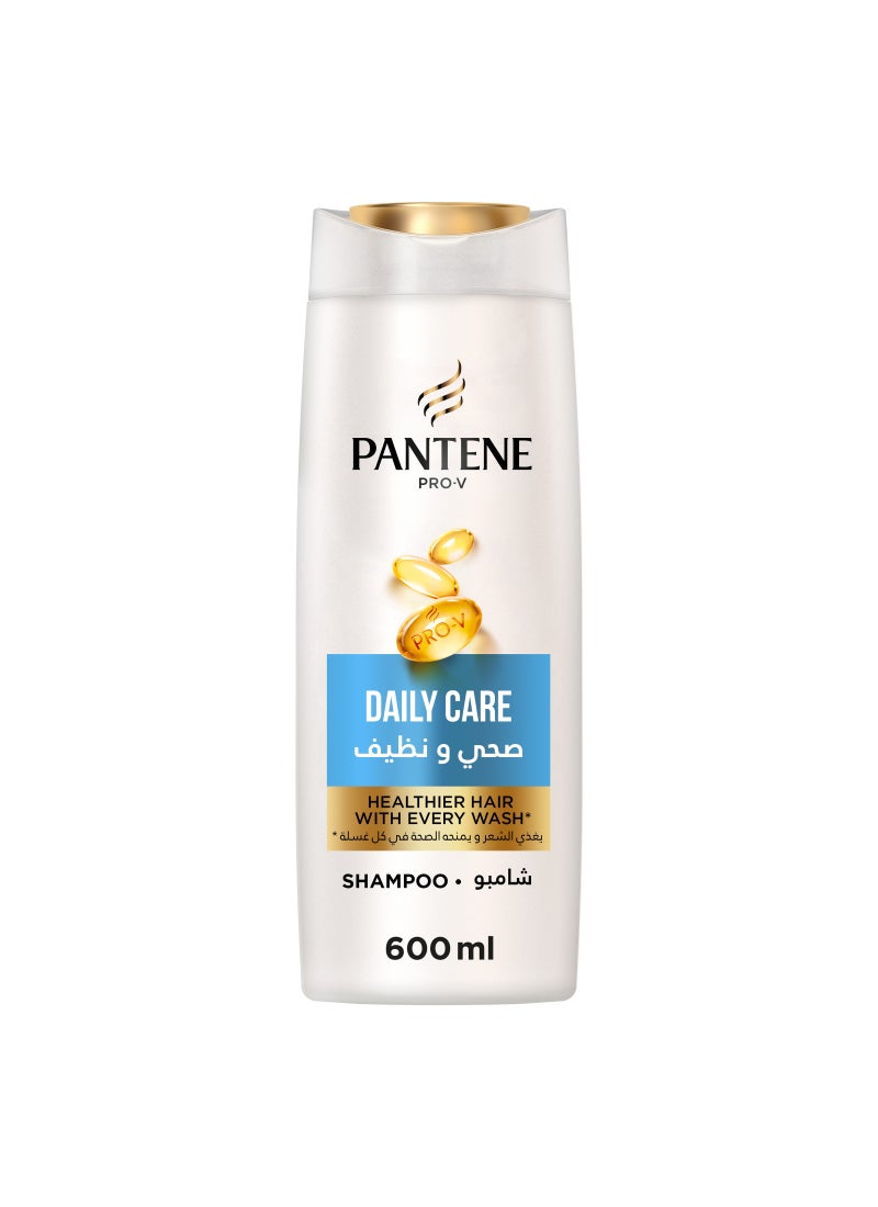 Pantene Pro-V Daily Care 2 In 1 Shampoo Healthier Hair With Every Wash 600ml  - Image 1
