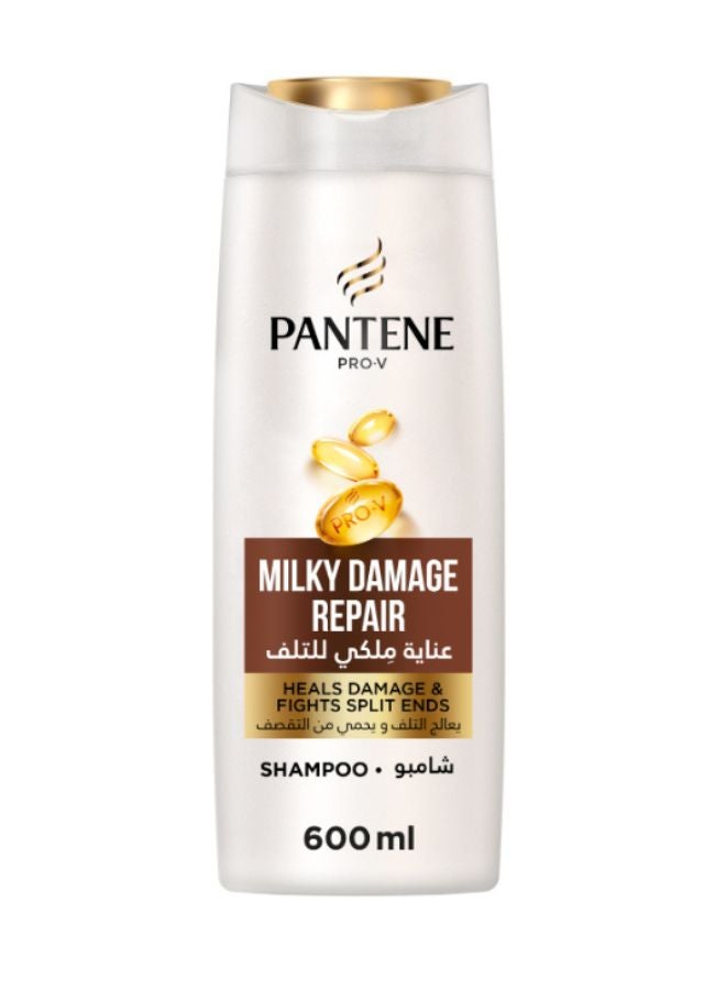 Pantene - Pro-V Milky Damage Repair Shampoo Heals Damage And Fights Split Ends 600ml - Image 1