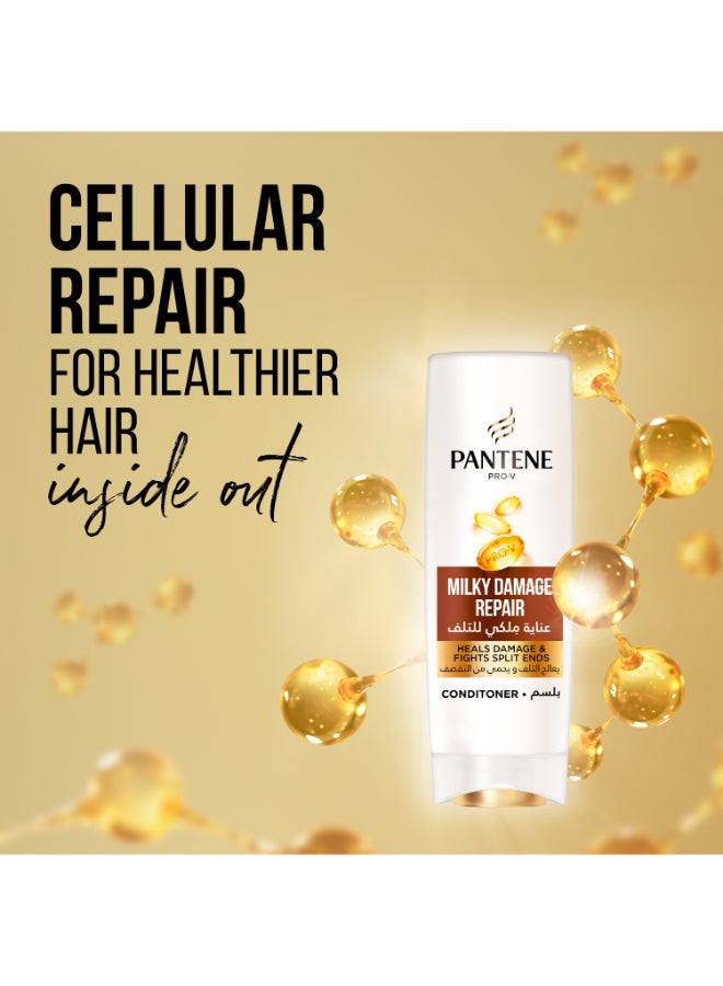 Pantene Pro-V Milky Damage Repair Conditioner Repairs Damaged Hair 360ml  - Image 2