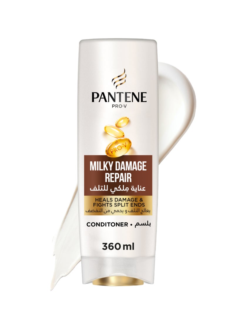 Pantene Pro V Milky Damage Repair Conditioner Repairs Damaged Hair 360ml - Image 1