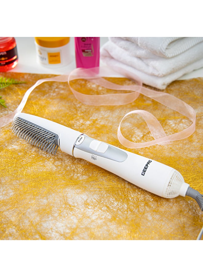 GEEPAS 2 IN 1 Hair Styler - Hot Air Brush With 3 Temperautures Cool Air Setting Overheat Protection White/Grey  - Image 2