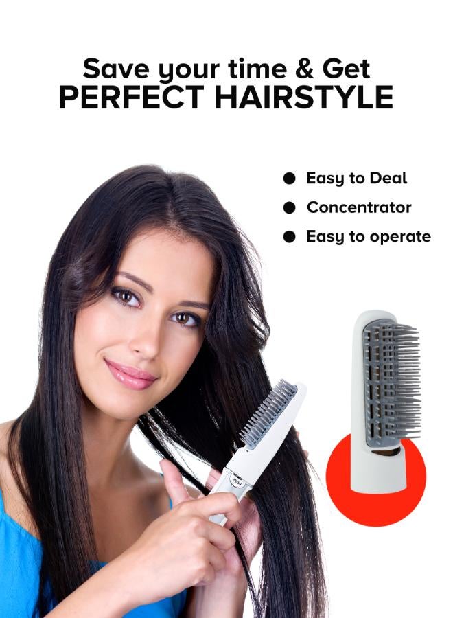 GEEPAS 2 IN 1 Hair Styler - Hot Air Brush With 3 Temperautures Cool Air Setting Overheat Protection White/Grey  - Image 3