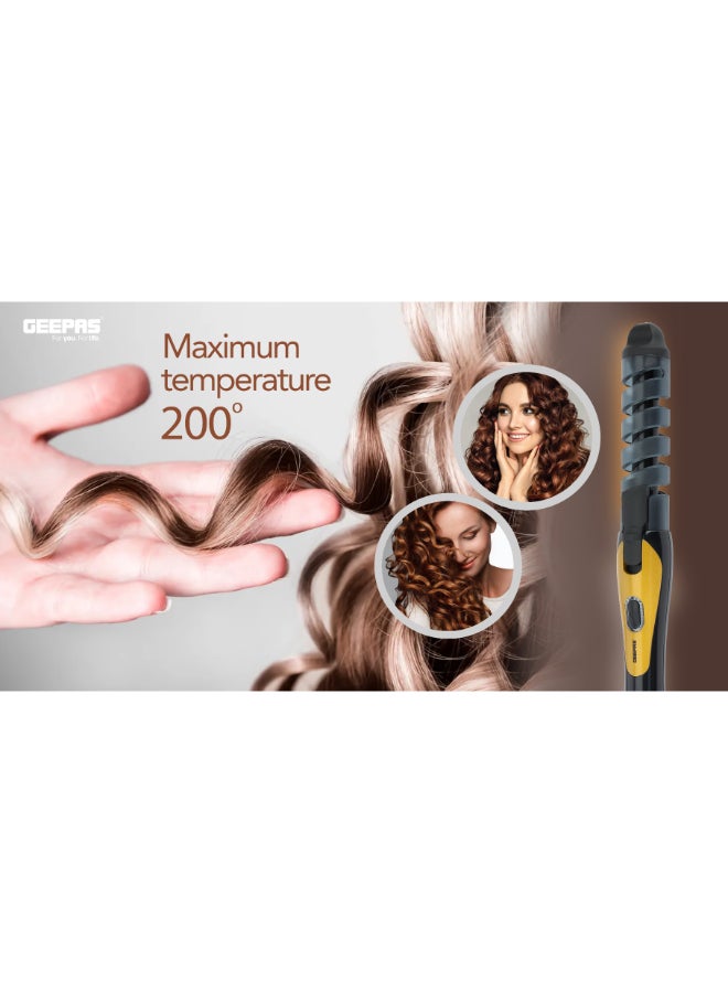 Geepas GH8656 Hair Curler - Auto Curling with Heat Setting 180C-200C, 25W, Safe Styling Hair with Ceramic Barrel, 360-Degree Swivel Cord, 2 Years Warranty Black - pnsku/N11265676A/45/_/1697018725/ce538ee2-5772-4407-a08d-f7743cbf94f5