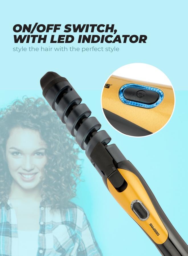 GEEPAS Geepas GH8656 Hair Curler - Auto Curling with Heat Setting 180C-200C, 25W, Safe Styling Hair with Ceramic Barrel, 360-Degree Swivel Cord, 2 Years Warranty Black  - Image 4