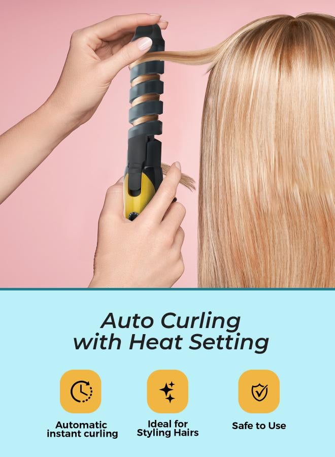 GEEPAS Geepas GH8656 Hair Curler - Auto Curling with Heat Setting 180C-200C, 25W, Safe Styling Hair with Ceramic Barrel, 360-Degree Swivel Cord, 2 Years Warranty Black  - Image 3