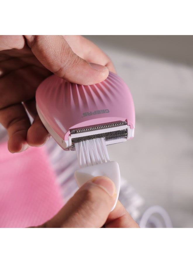 GEEPAS - Rechargeable Electric Mini Lady Shaver White and Pink - Image 1
