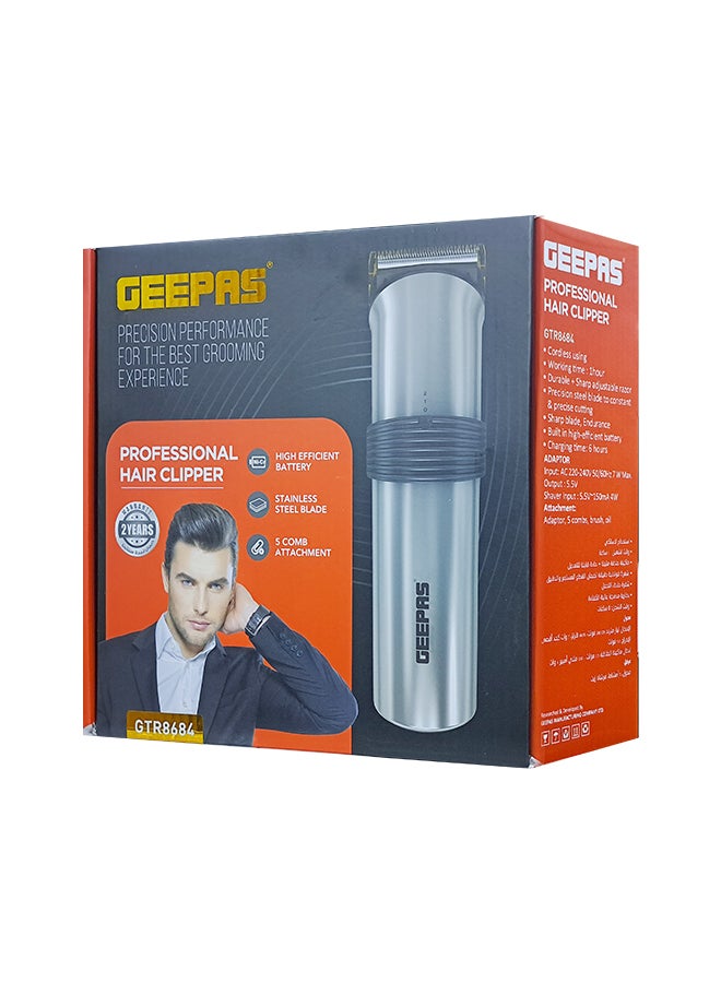 GEEPAS - Professional Hair Clipper & Beard trimmer Grey - Image 1