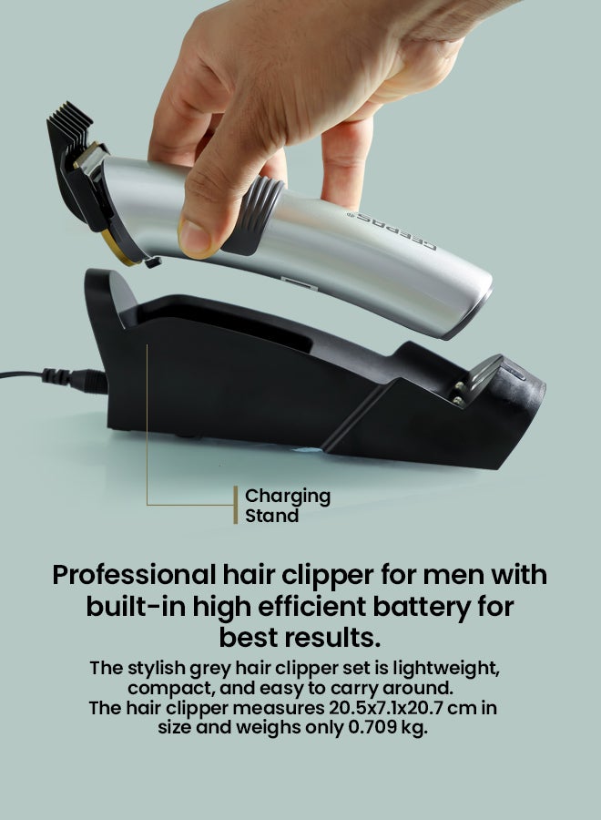 GEEPAS - Professional Hair Clipper & Beard trimmer Grey - Image 1