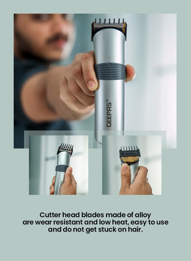 GEEPAS - Professional Hair Clipper & Beard trimmer Grey - Image 1