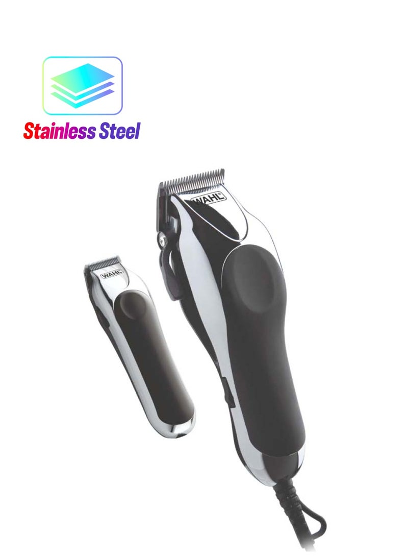 وال طقم أدوات تشذيب الشعر ديلوكس كروم برو مكون من 27 قطعة أسود/ فضي - Image 1