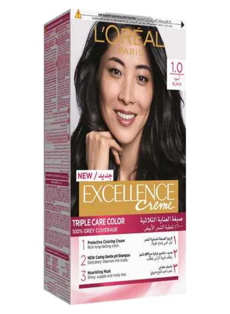 L'OREAL PARIS Excellence Creme Triple Care Color 1 Black 192ml - Image 1