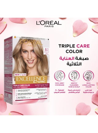 Excellence Creme Hair Color 8.1 Light Ash Blonde 18.6 centimeter - view 2