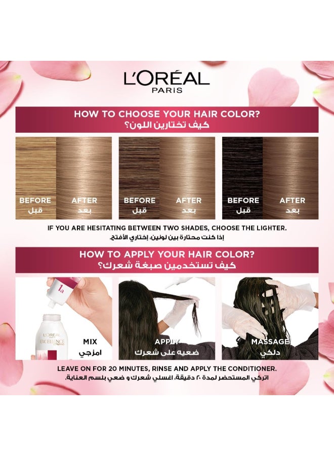 L'OREAL PARIS Excellence Creme Hair Color 8.1 Light Ash Blonde  - Image 4