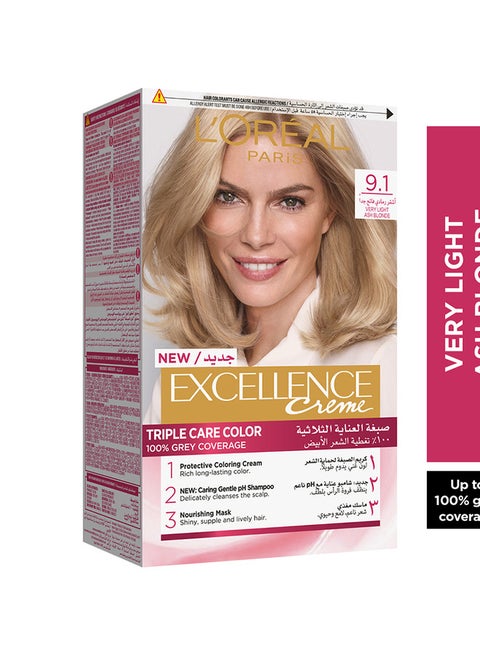 Excellence Creme Triple Care Color Packaging may vary 9.1 Very Light Ash Blonde