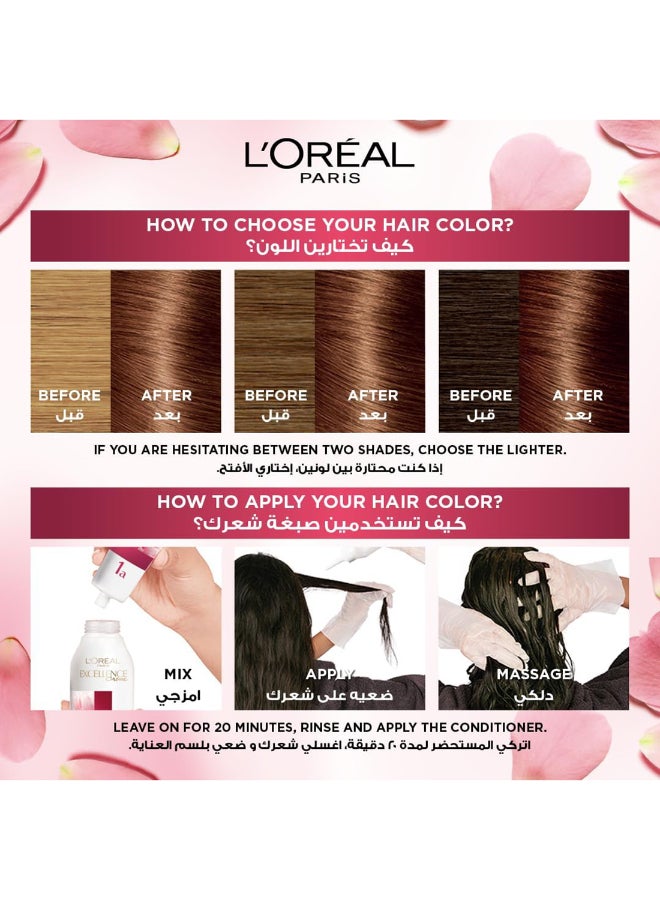L'OREAL PARIS Excellence Crème Hair Color 6.7 Chocolate Brown - Image 4