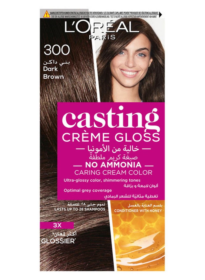 L'OREAL PARIS Loreal Paris Casting Creme Gloss Hair Colour, 300 Dark Brown 180ml - Image 1