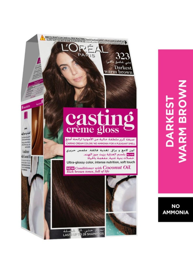L'OREAL PARIS - Casting Creme Gloss Packaging May Vary 323 Darkest Warm Brown - Image 1