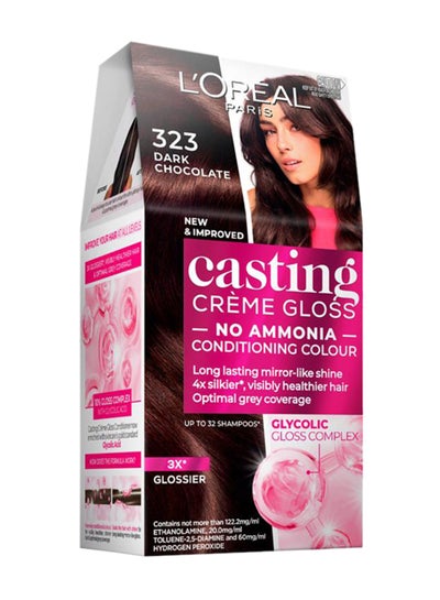 L'OREAL PARIS Casting Creme Gloss Packaging May Vary 323 Dark Chocolate 323 Dark Chocolate