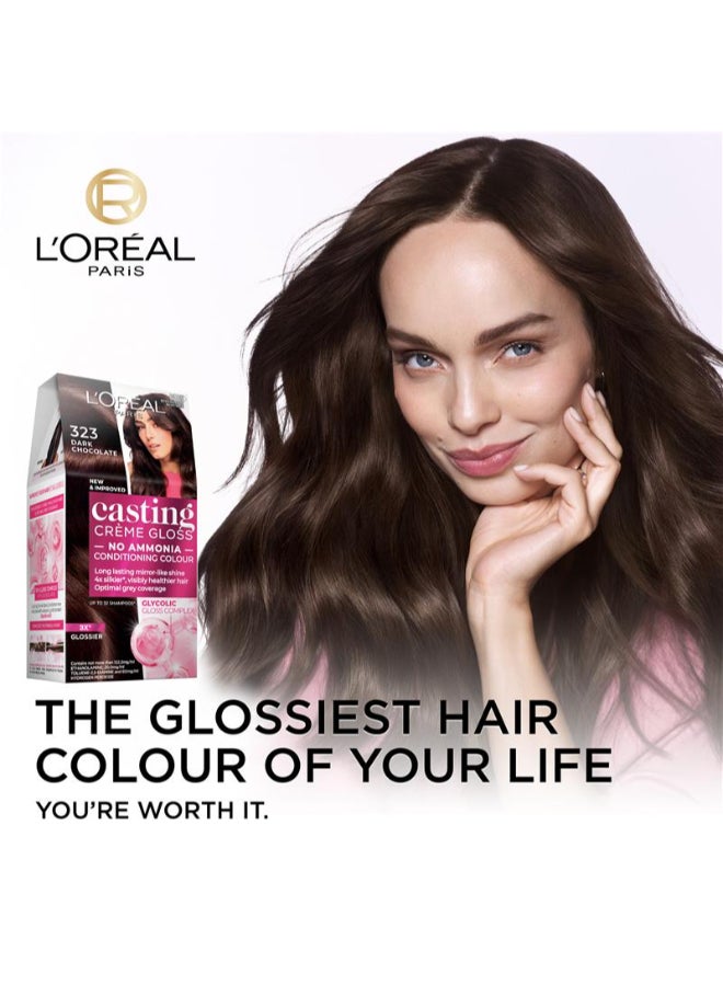 L'OREAL PARIS Casting Creme Gloss Packaging May Vary 323 Dark Chocolate  - Image 4