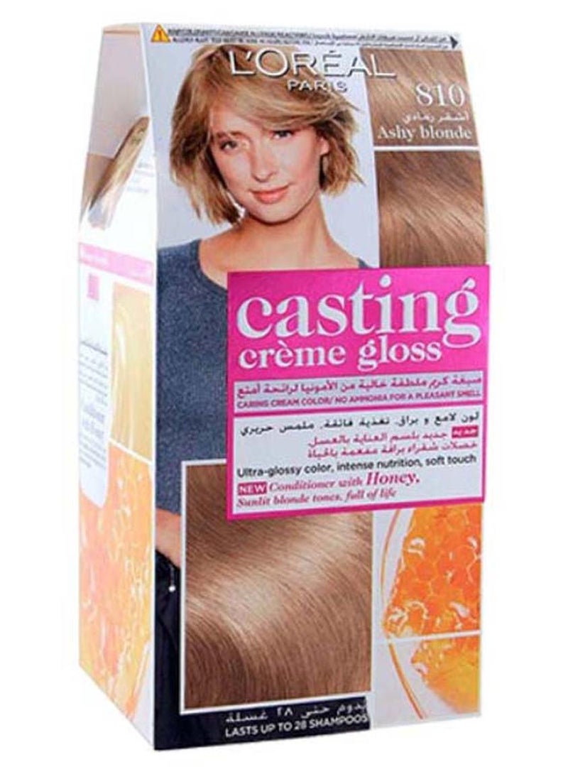 L'OREAL PARIS Casting Creme Gloss No Ammonia Hair Color For Shiny Hair(48ml+72ml+60ml) 810 Ashy Blonde 180ml - Image 1
