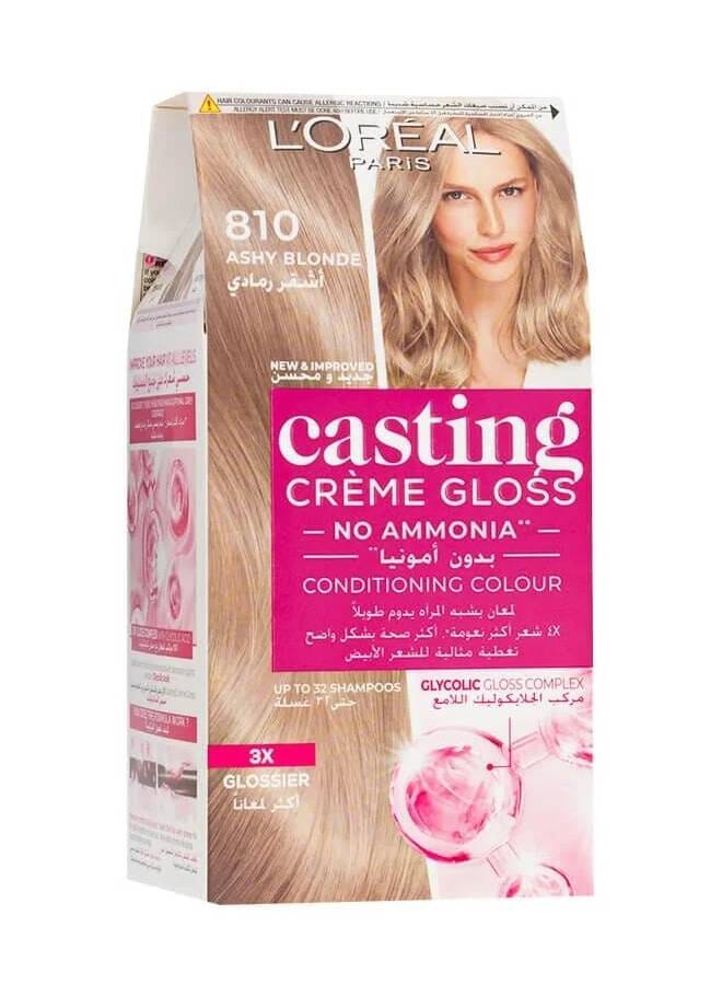 L'OREAL PARIS Casting Creme Gloss No Ammonia Hair Color For Shiny Hair(48ml+72ml+60ml) 810 Ashy Blonde 180ml - Image 1