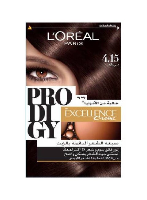 Prodigy Excellence Creme 4.15 Frosted Brown.