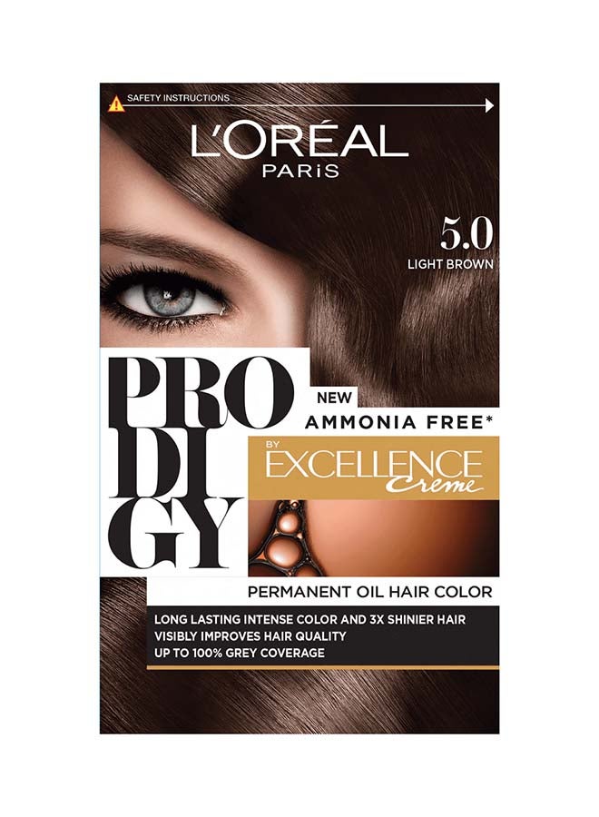 لوريال باريس صبغة شعر دائمة بالزيت بروديجي بني فاتح 5.0 - Image 1