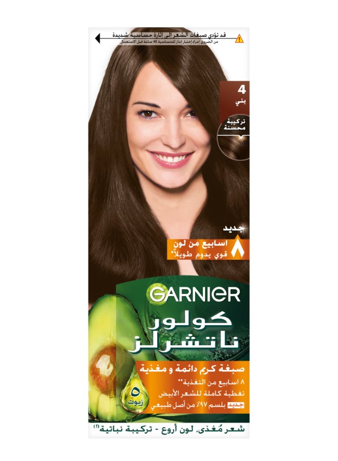 غارنييه صبغة شعر دائمة كولور ناتشرالز 4.0 بني 112ملليلتر  - Image 1