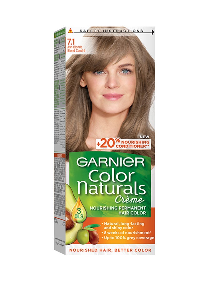 Garnier Color Naturals Permanent Hair Color 7.1 Ash Blonde 112ml 