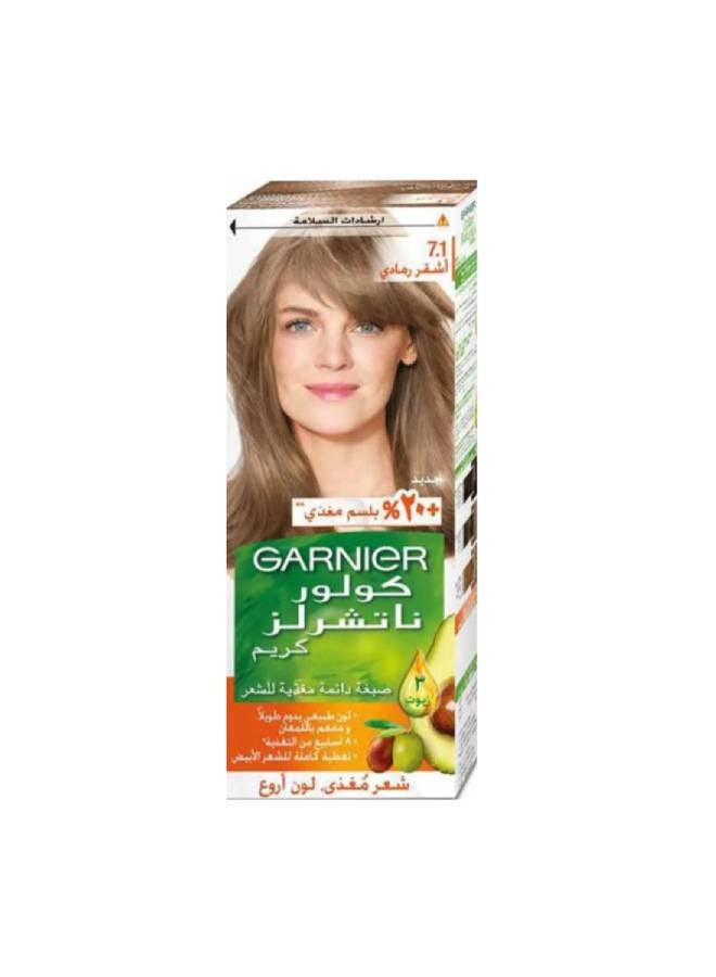 Garnier Color Naturals Permanent Hair Color 7.1 Ash Blonde 112ml 