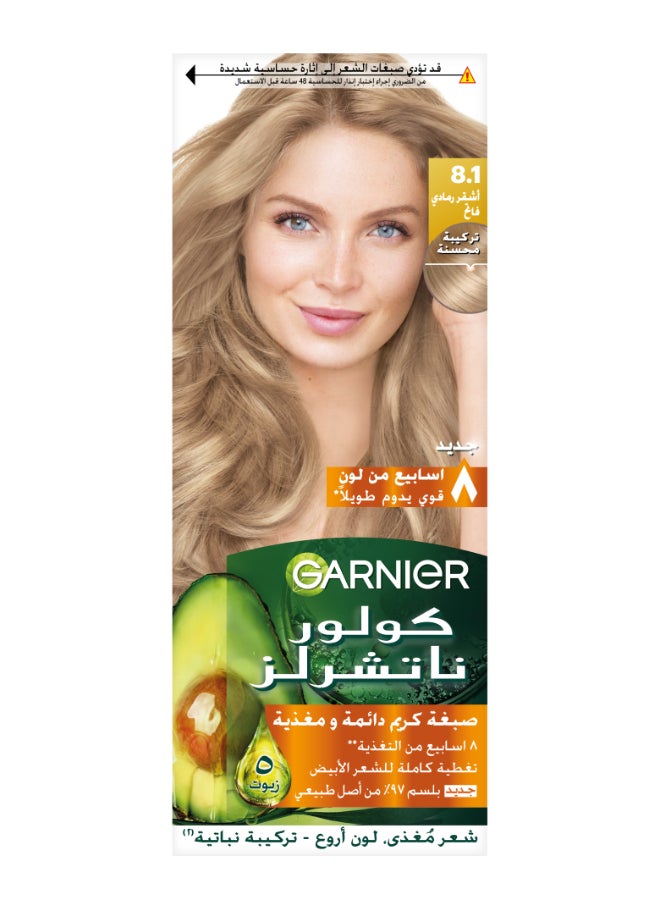 غارنييه صبغة شعر كولور ناتشرالز كريم 8.1 الأشقر الترابي الفاتح  - Image 1