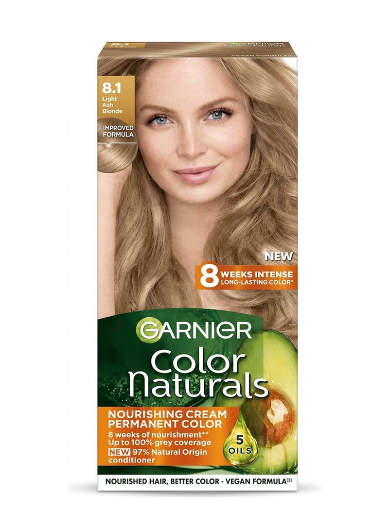 غارنييه صبغة شعر كولور ناتشرالز كريم 8.1 الأشقر الترابي الفاتح 100ملليلتر - Image 1