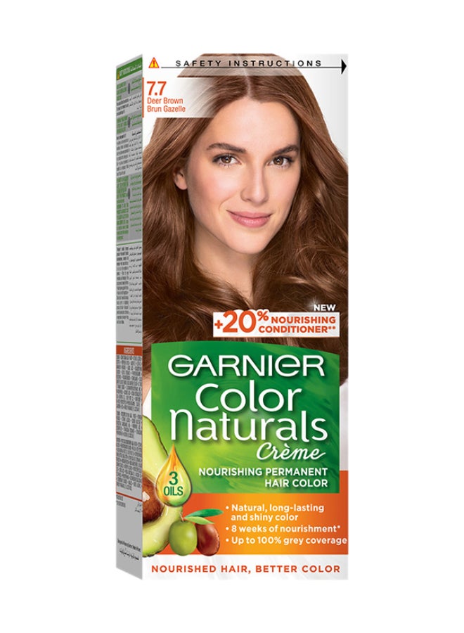 Garnier - Color Naturals Permanent Hair Color Cream 7.7 Deer Brown 112ml - Image 1