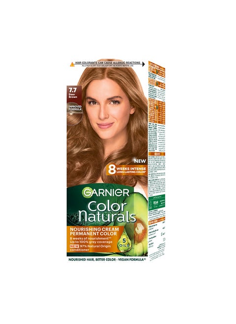 Color Naturals Permanent Hair Color Cream 7.7 Deer Brown 112ml
