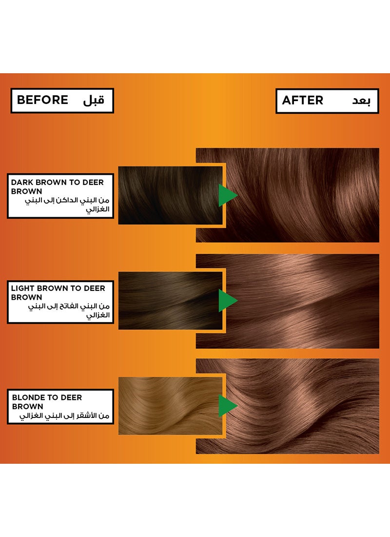 garnier Color Naturals Permanent Hair Color Cream 7.7 Deer Brown 112ml - Image 4