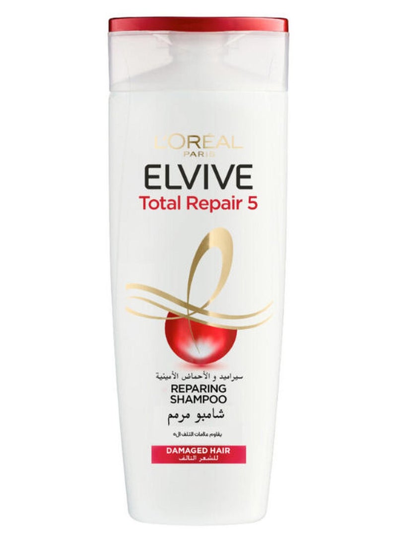 L'Oreal Paris Elvive Total Repair 5 Repairing Shampoo White/Red/Gold 400.0ml - Image 1