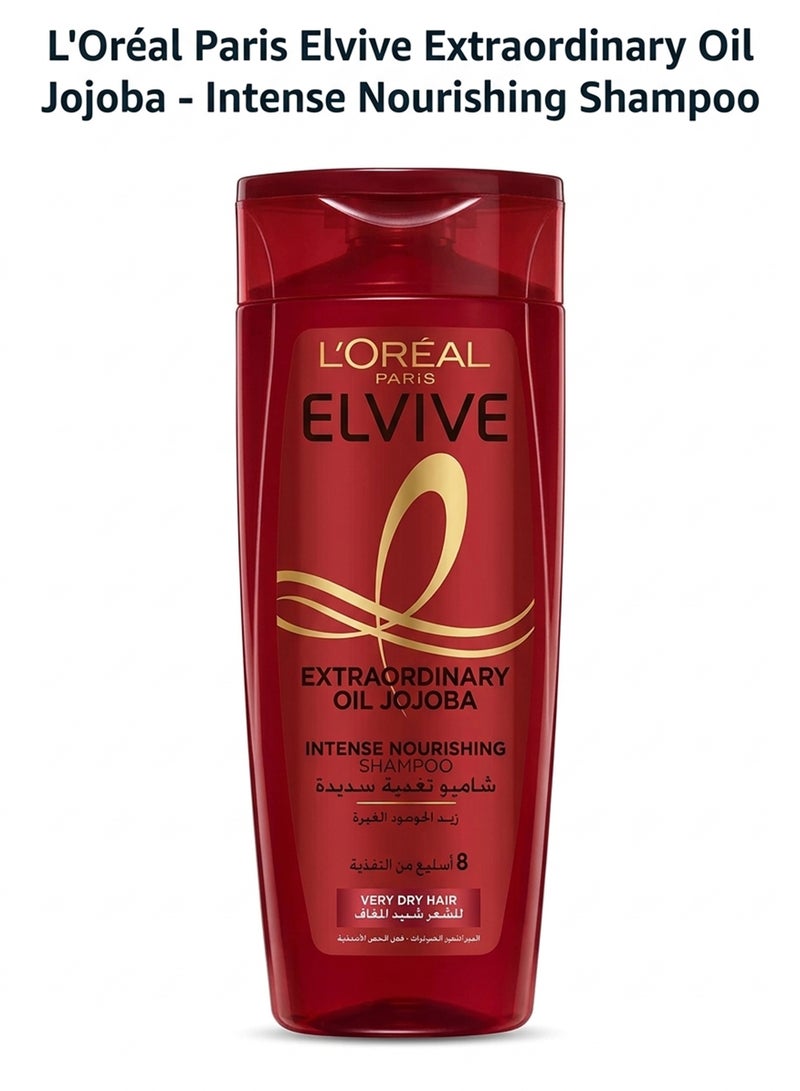 L'OREAL PARIS Elvive Extraordinary Oil Jojoba - Intense Nourishing Shampoo, 400ml - Image 1