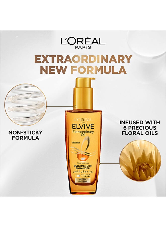 L'OREAL PARIS - Elvive Extraordinary Oil Hair Treatment For Deep Nourishment All Hair Types​ – Clear 100ml - Image 1