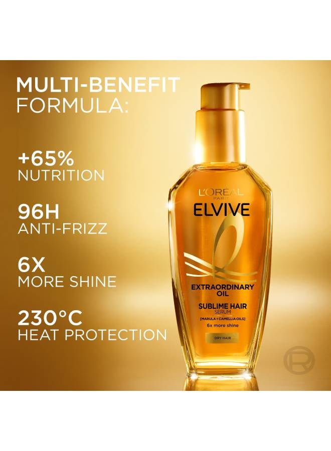 L'OREAL PARIS Elvive Extraordinary Hair Oil Non-Sticky Serum For Dry Hair 100ml Clear 100ml - Image 2