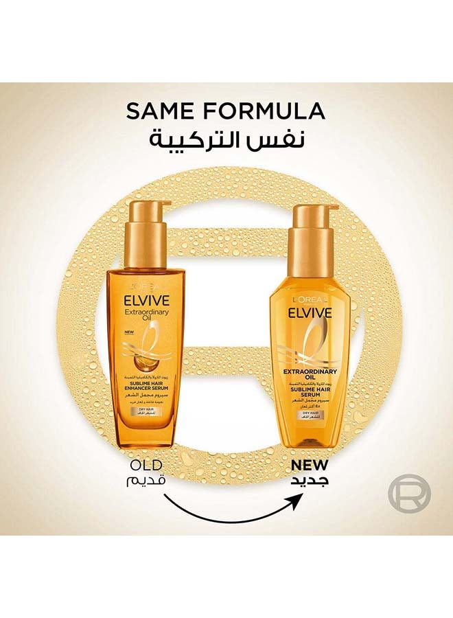 L'OREAL PARIS Elvive Extraordinary Hair Oil Non-Sticky Serum For Dry Hair 100ml Clear 100ml - Image 2