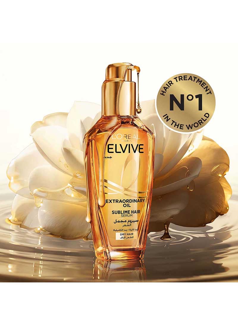 L'OREAL PARIS Elvive Extraordinary Sublime Hair Oil Serum Clear 100ml - Image 3