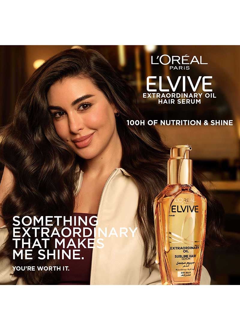 L'OREAL PARIS Elvive Extraordinary Sublime Hair Oil Serum Clear 100ml - Image 2