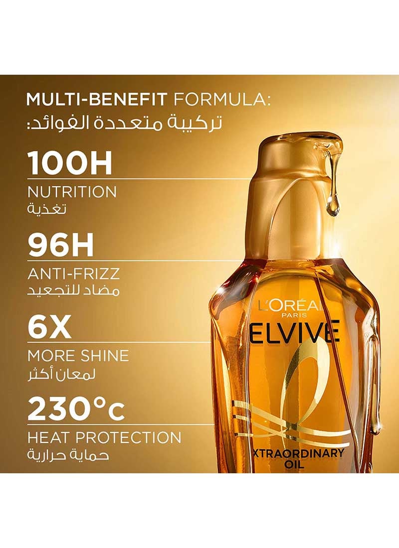 L'OREAL PARIS Elvive Extraordinary Sublime Hair Oil Serum Clear 100ml - Image 5