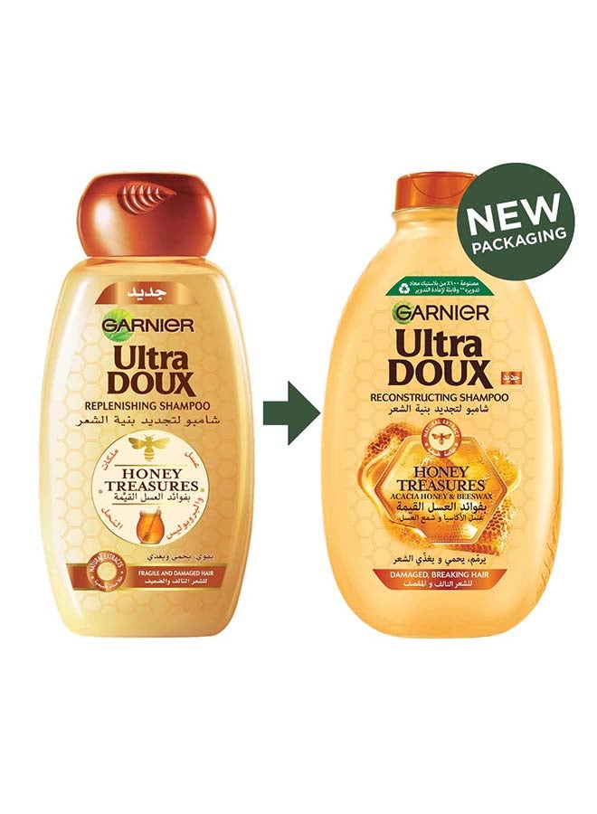 garnier Ultra Doux - Honey Treasures Reconstructing Shampoo for Fragile Damaged Hair Honey Treasures 400 ml - Image 2