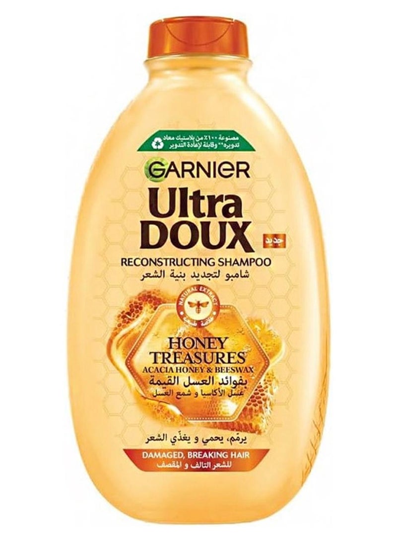 garnier Ultra Doux - Honey Treasures Reconstructing Shampoo for Fragile Damaged Hair Honey Treasures 400 ml - Image 1